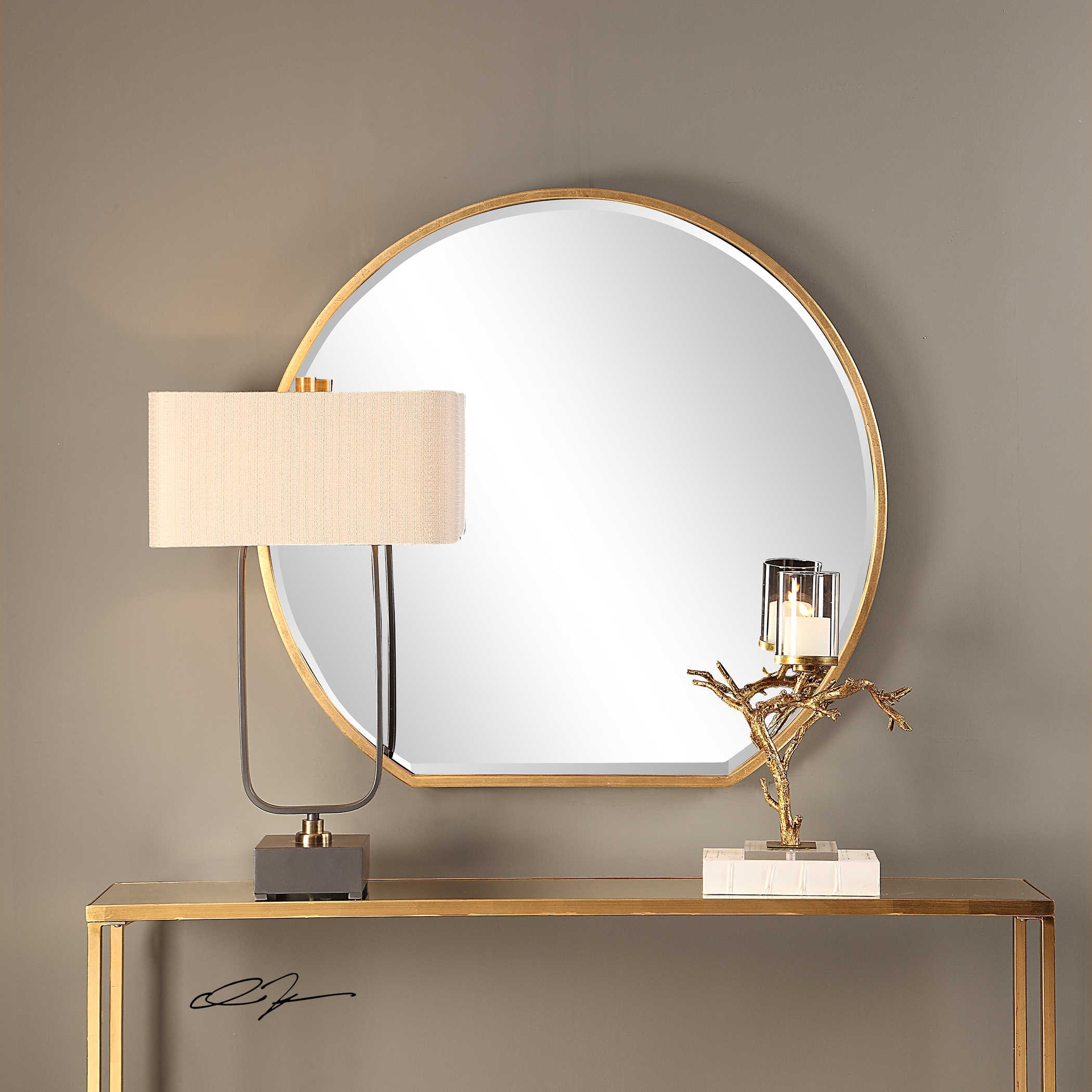 Cabell Wall Mirror, Gold - Image 1