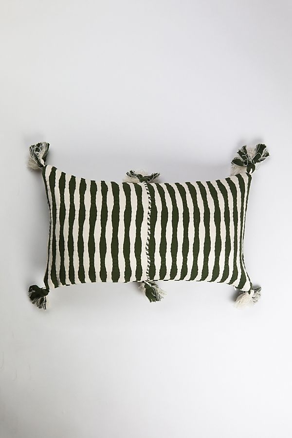 Archive New York Olive Green Antigua Pillow - Image 0