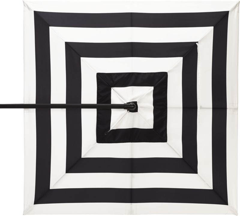 eclipse black and white stripe umbrella with base - Image 2