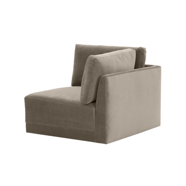 Heaven Velvet Taupe Corner Chair - Image 3