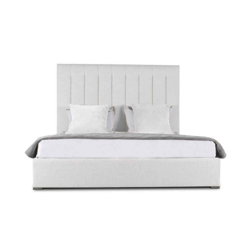 Handley Upholstered Standard Bed-King-White - Image 0
