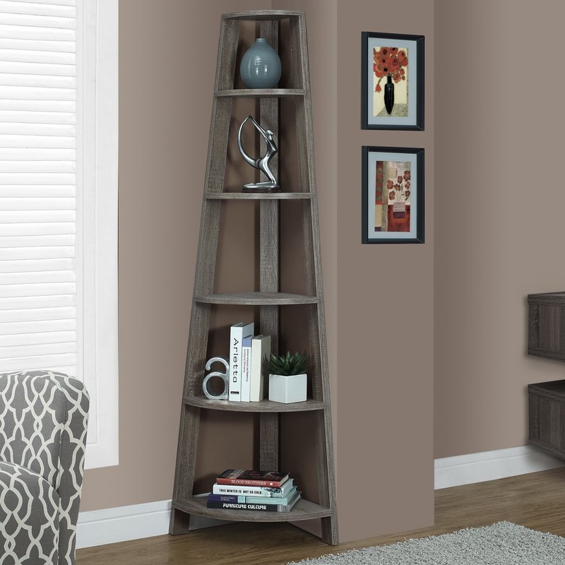 Hewitt Corner Bookcase - Taupe - Image 0