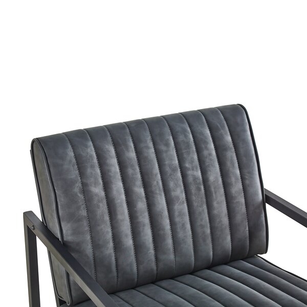 Malibudo Steel Frame PU Leather Accent Chair Armchair - Image 1