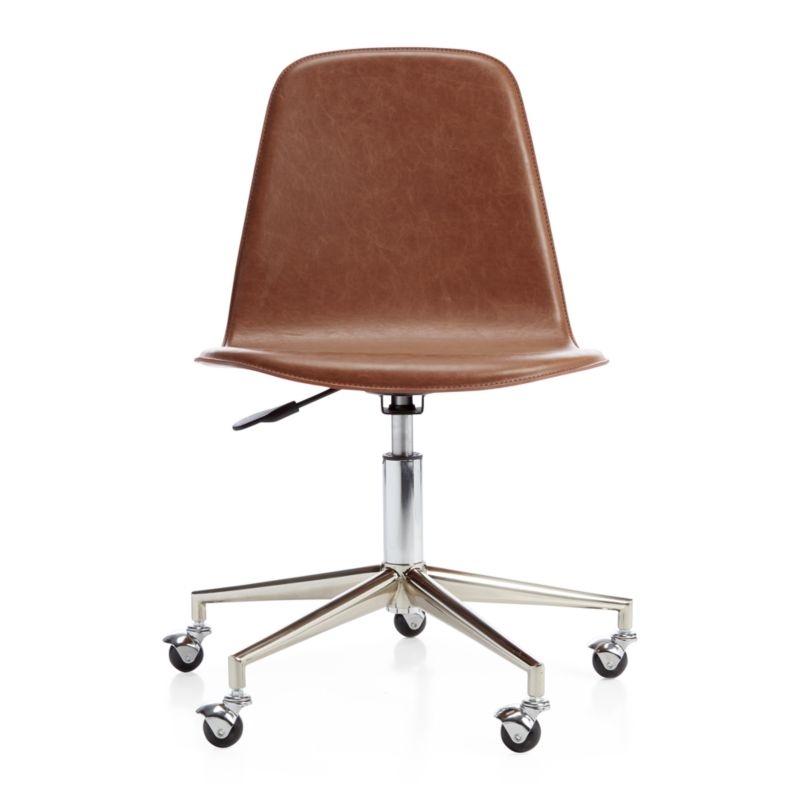Kids Class Act Brown and Silver Desk Chair - Image 2