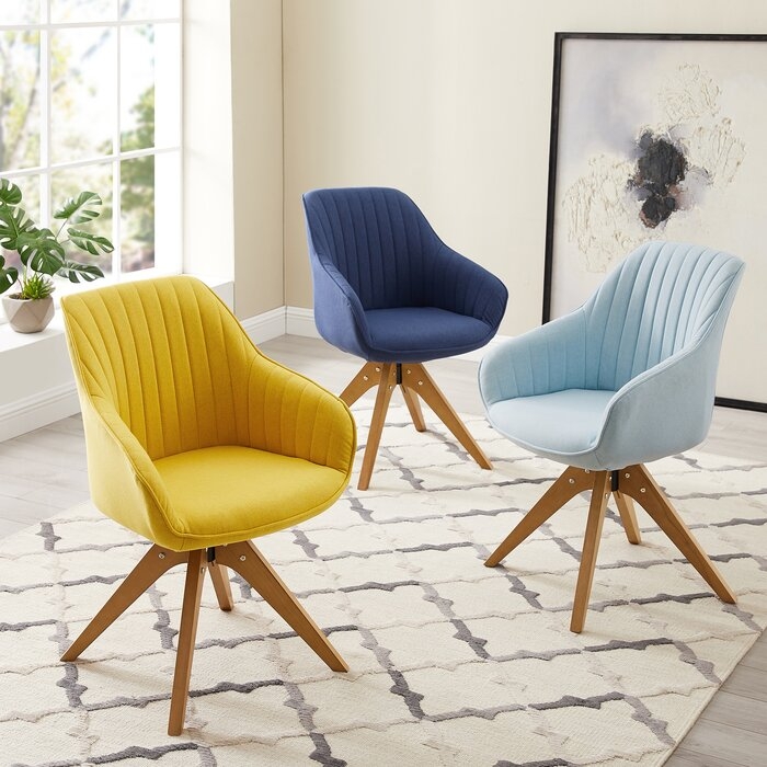 Brister Swivel Side Chair - yellow - Image 1