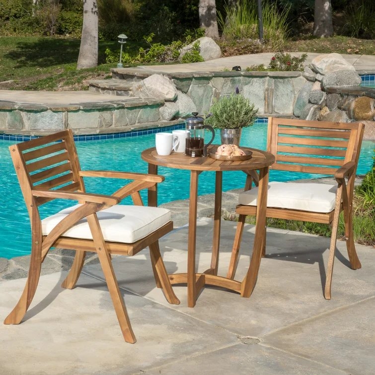 Brizio Patio Dining Chair with Cushion (Set of 2) - Image 2
