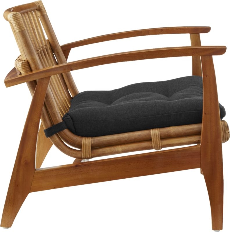Noelie Rattan Lounge Chair with Cushion - Image 4