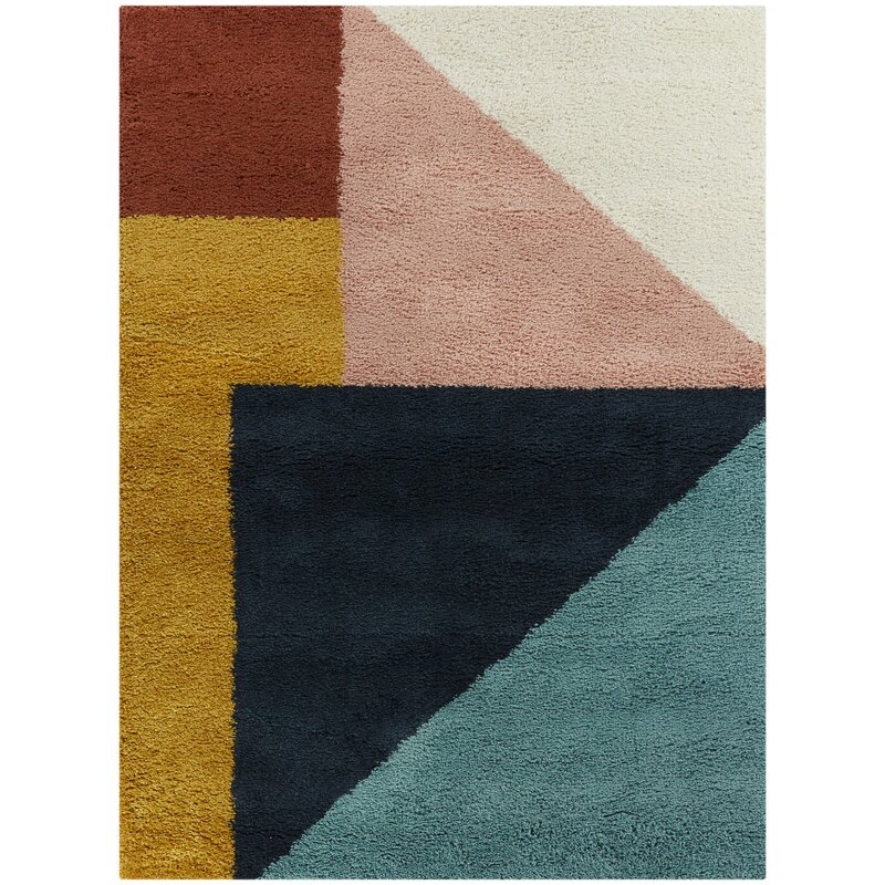 Strongsville Geometric Brown/Yellow/Blue Area Rug - Image 0