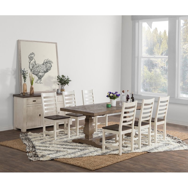Gertrude Pine Solid Wood Dining Table - Image 1