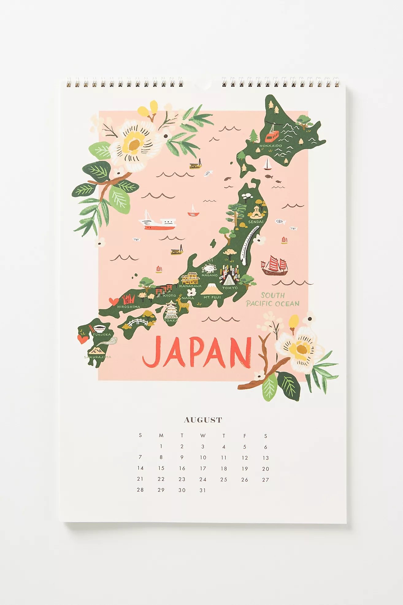 Rifle Paper Co. World Traveler 2022 Wall Calendar By Rifle Paper Co. in White - Image 2