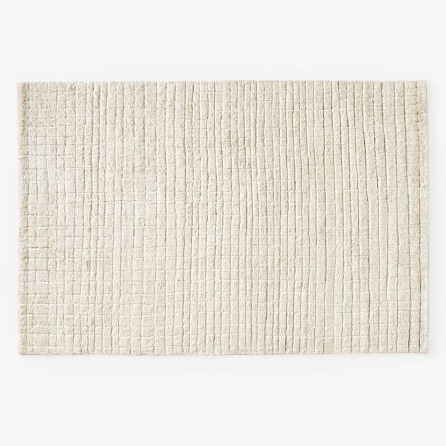 Colette Hand-Knotted Wool Black and White Rug 6'x9' - Image 0