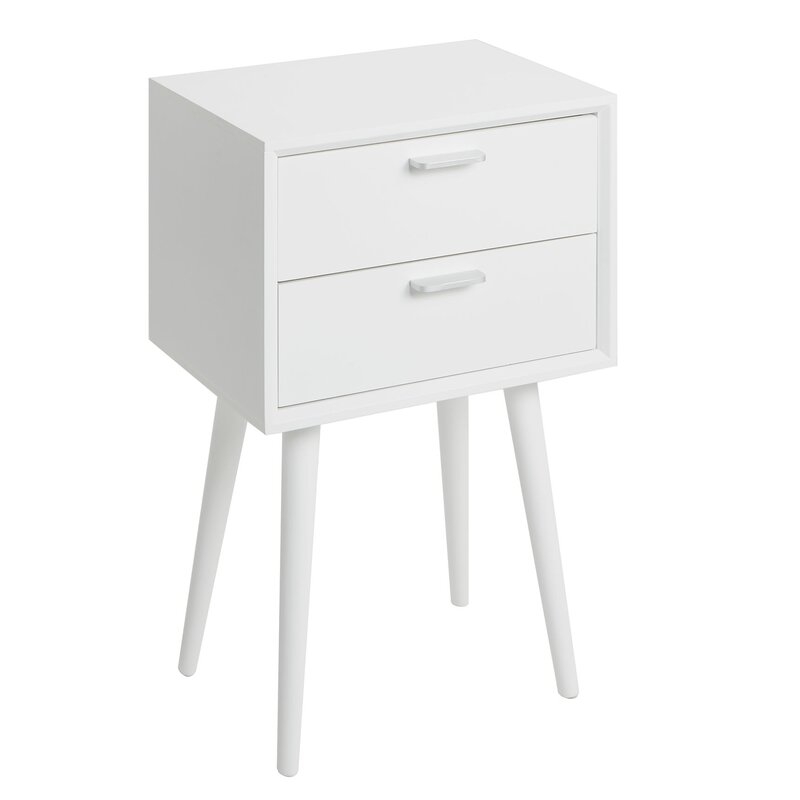 Brenner Mid-Century 2-Drawer Accent Table - Image 0