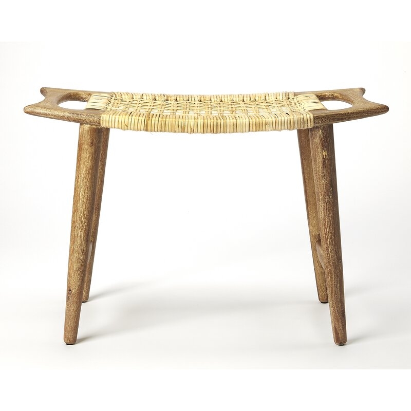 Arago Modern Rattan Accent Stool - IN STOCK 3/8 - Image 0