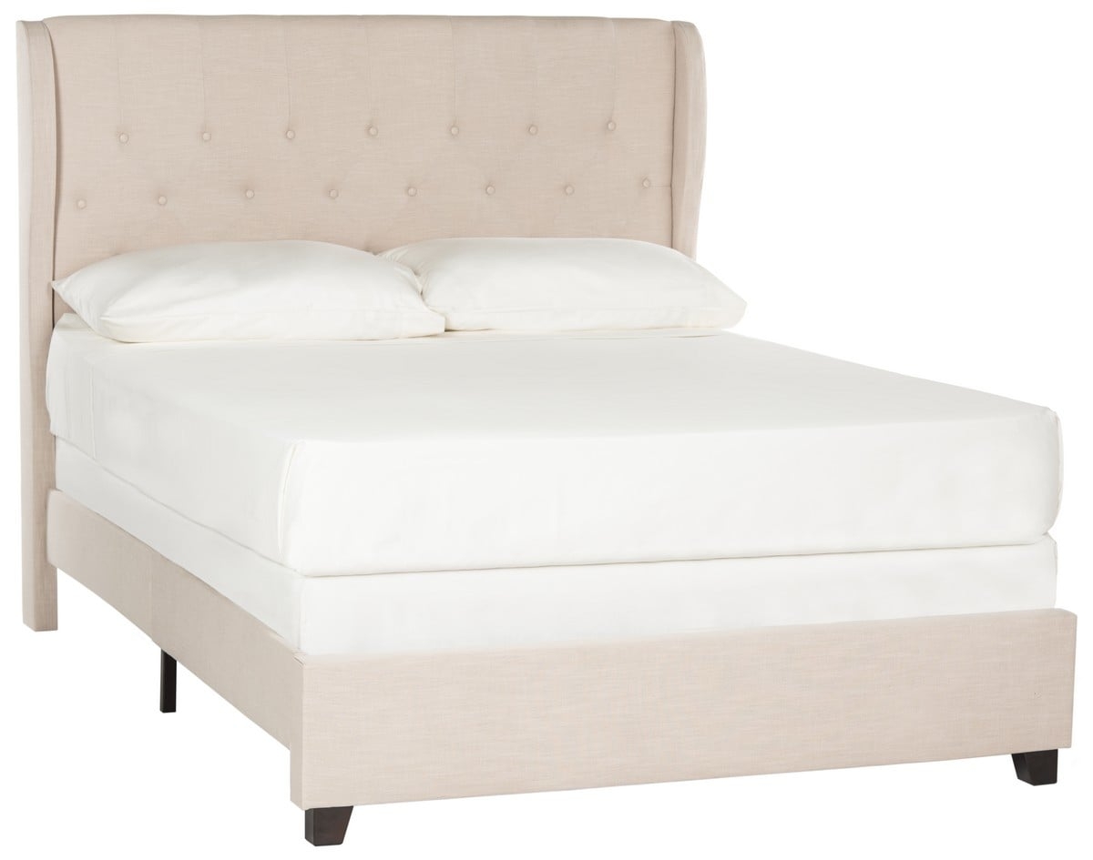 Blanchett Bed - Light Beige - Queen - Safavieh - Image 0