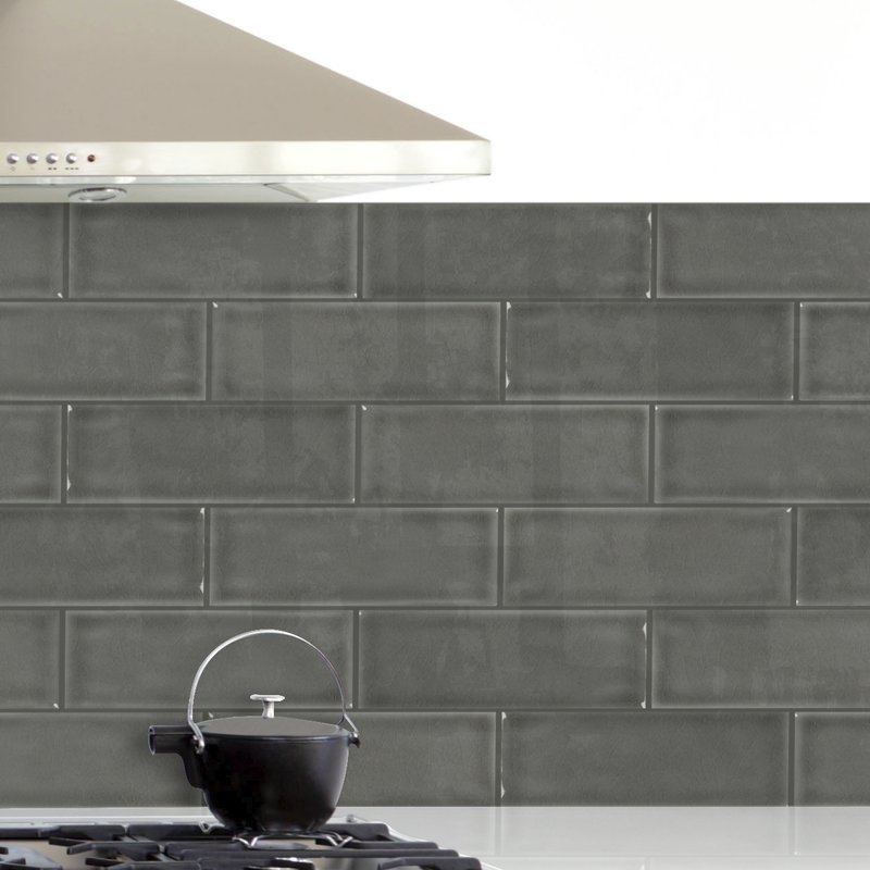 4" x 12" Ceramic Wall Tile in Dove Gray - Image 0