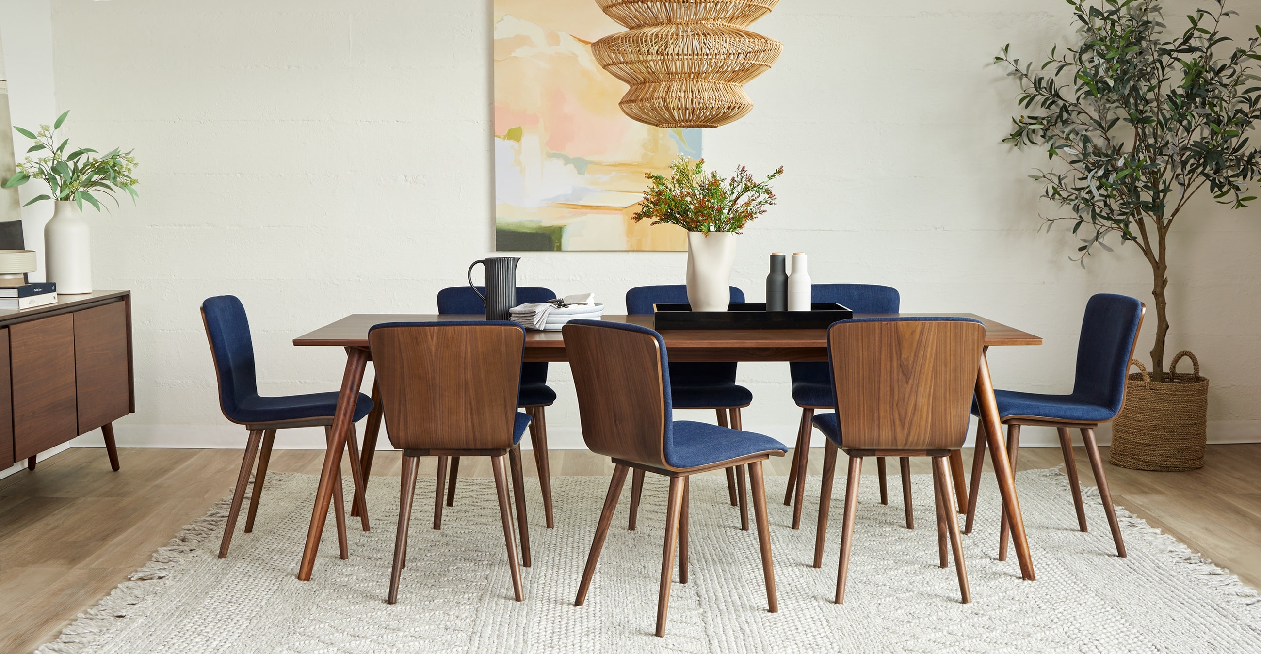 Sede Oceano Blue Walnut Dining Chair (set of 2) - Image 6