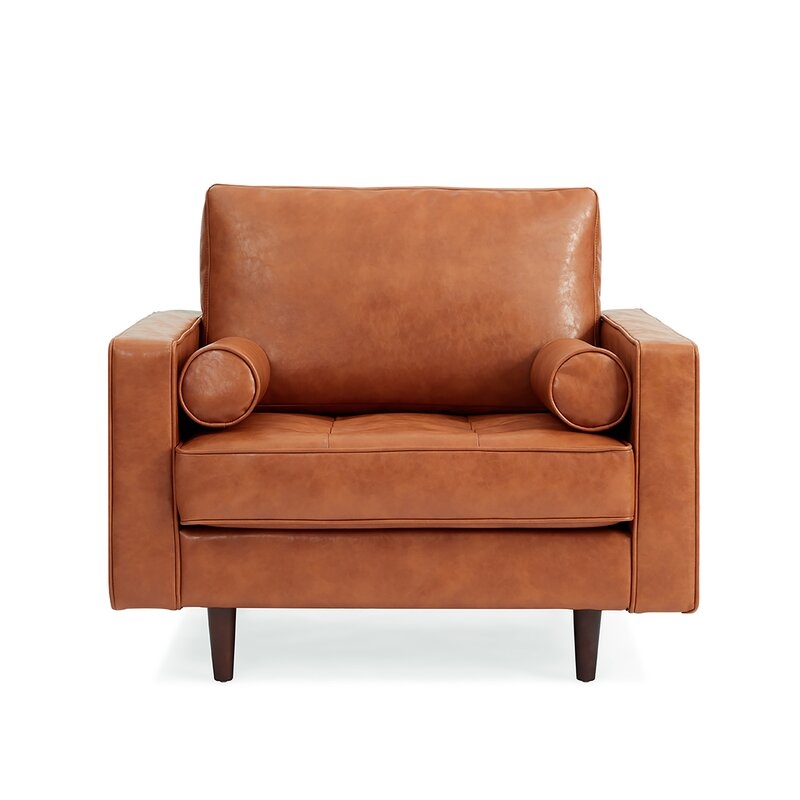 Bombay Genuine Leather 32.5" Armchair - Image 0
