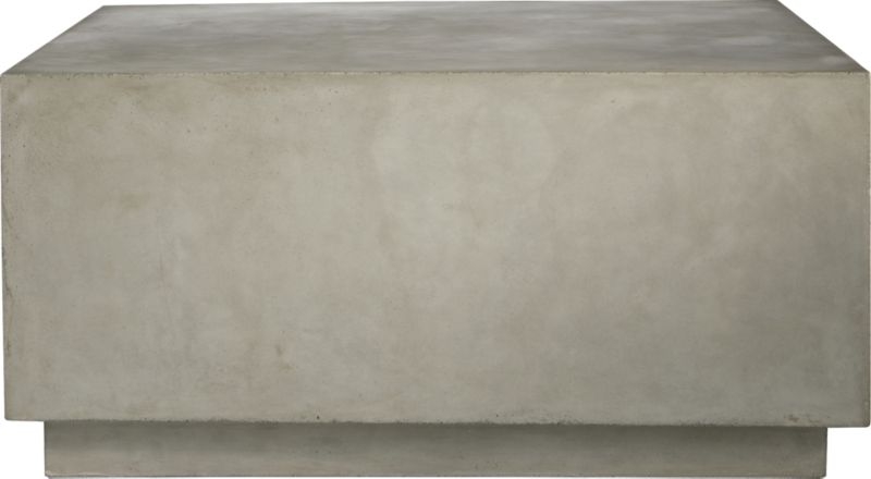 Matter Grey Cement Square Coffee Table - Image 1