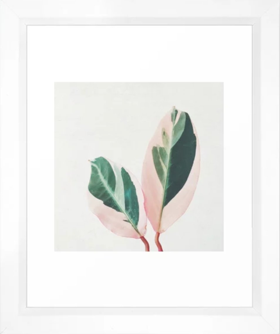 Pink Leaves - 10" x 12" -vector white - Image 0