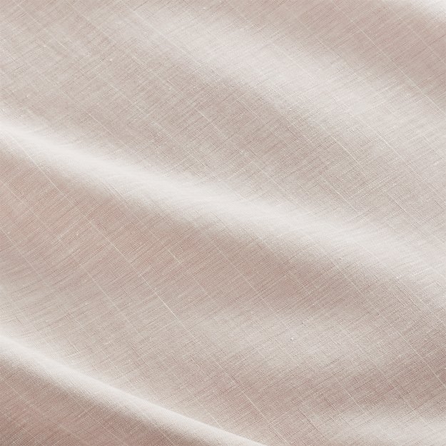 Linen Pinstripe Blush Full/Queen Duvet Cover - Image 1