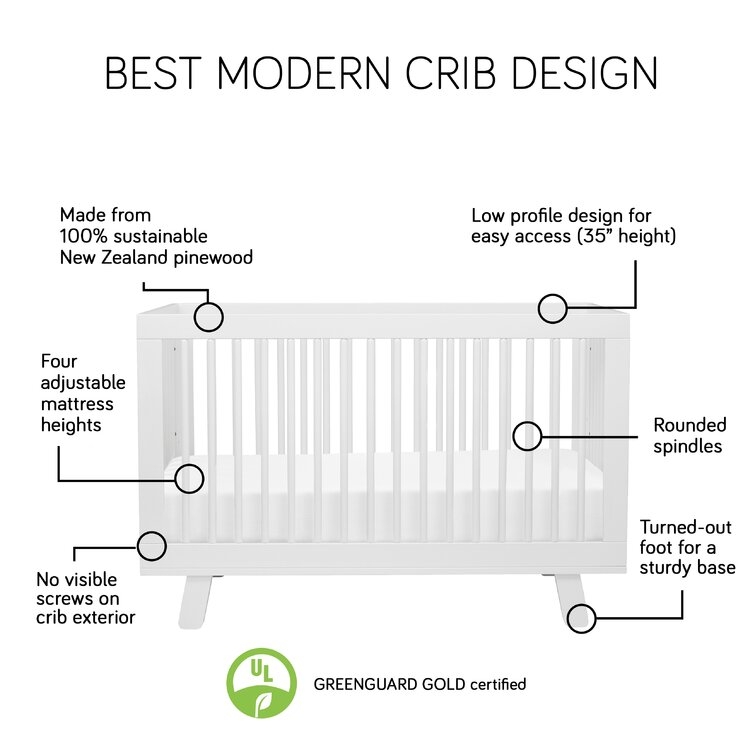 babyletto Hudson 3-in-1 Convertible Crib - washed natural - Image 4