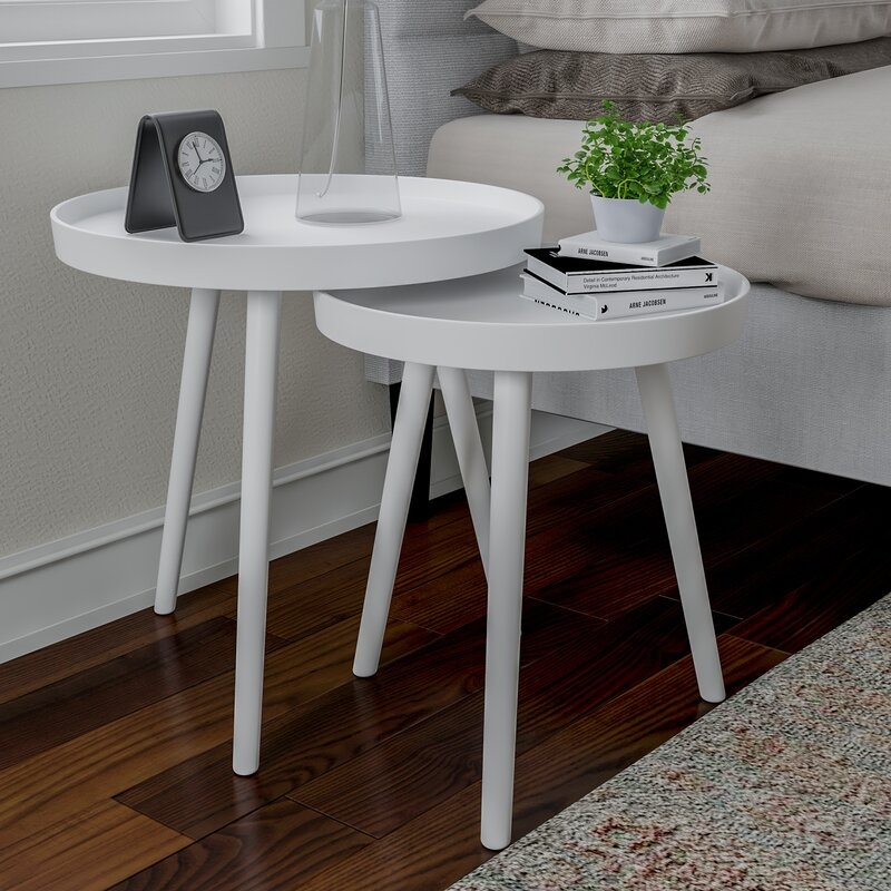 Kinchen Tray Top 3 Legs Nesting Tables - Image 1