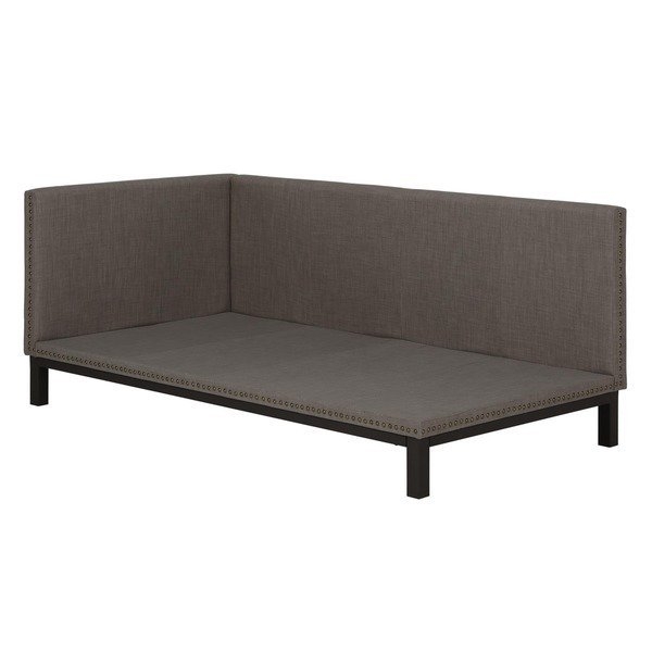 Avenue Greene Mid-century Grey Upholstered Modern Daybed - Image 2