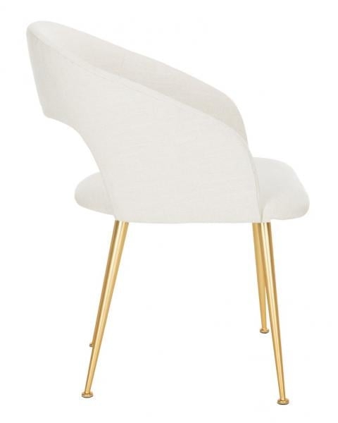 Lorina Linen Blend Dining Chair - Cream - Arlo Home - Image 4
