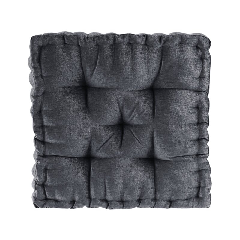 Lenore Square Pillow Cover & Insert, Charcoal - Image 0