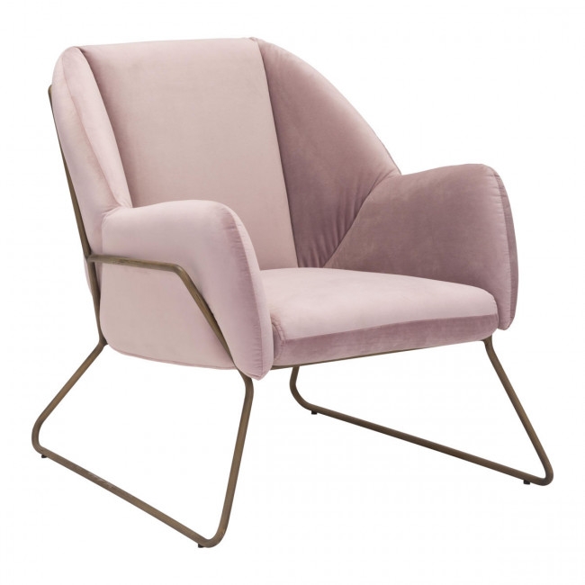 Stanza Arm Chair Pink Velvet (2-28-22) - Image 0