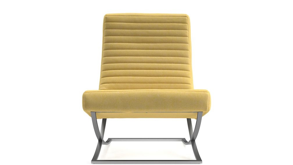 Cooper Armless Channel Chair, Devon, Maize - Image 0
