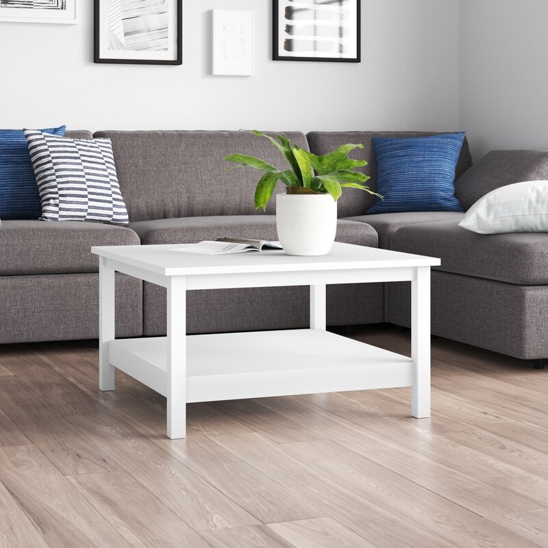 Chatham Square 4 Legs Coffee Table with Storage - Image 1