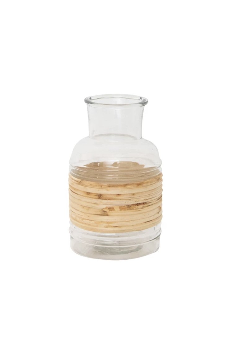 RATTAN WRAPPED BOTTLE - Image 1