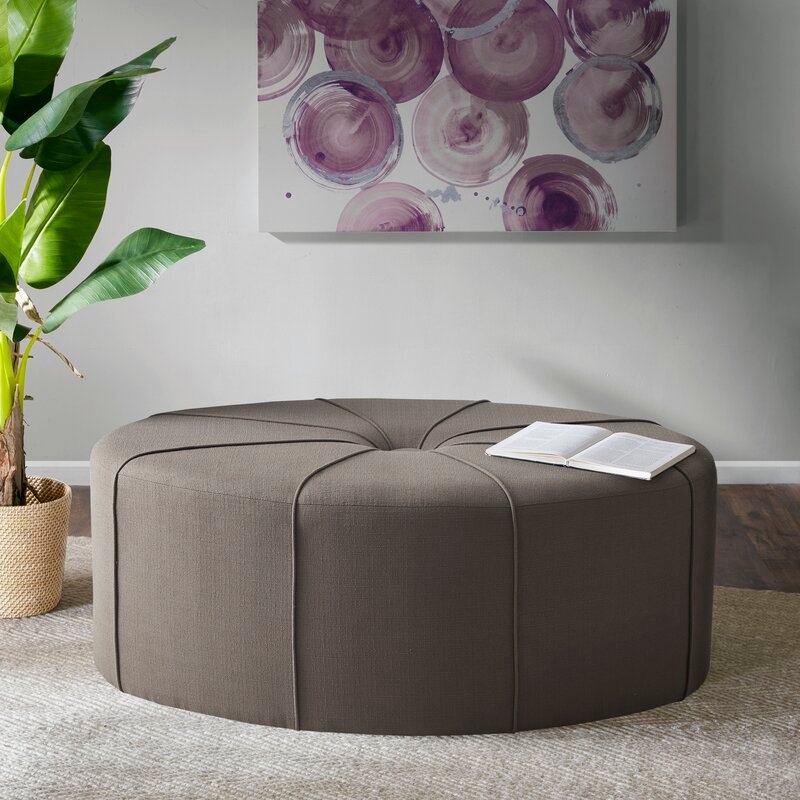 Christopher 48.5" Wide Tufted Oval Cocktail Ottoman - Image 3