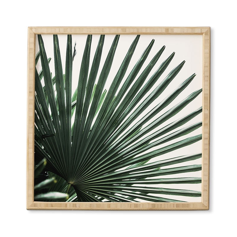 Palm Leaves 13 by Mareike Boehmer - Framed Wall Art Bamboo 12" x 12" - Image 1