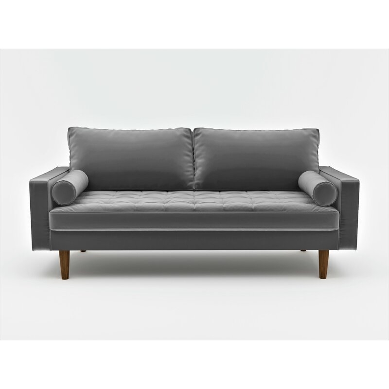 Clovis 69.68'' Velvet Square Arm Sofa - Image 0