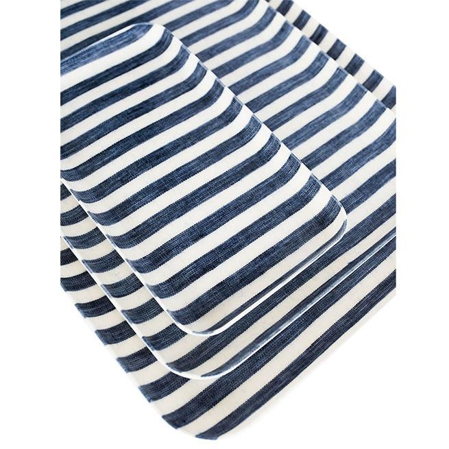FRENCH STRIPE LINEN LARGE TRAY - Image 2