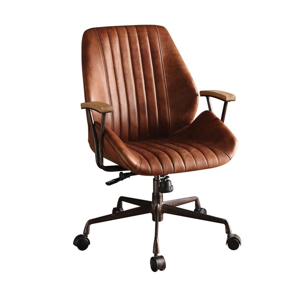 Kirbyville Genuine Leather Task Chair - cocoa leather - Image 2