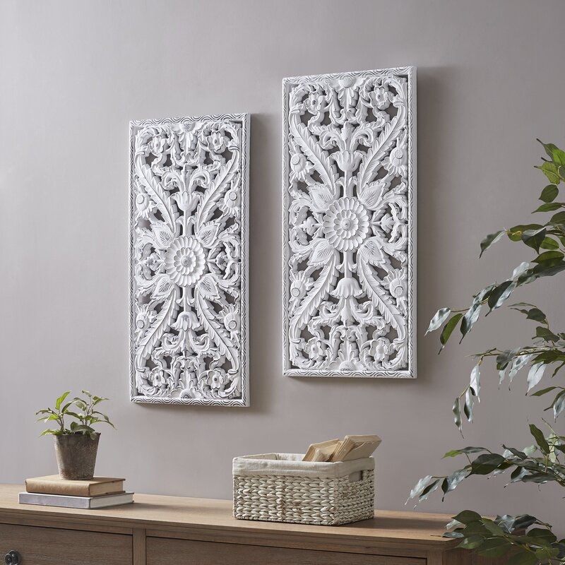 2 Piece Carved Wall Decor Set (Set of 2) - Image 3