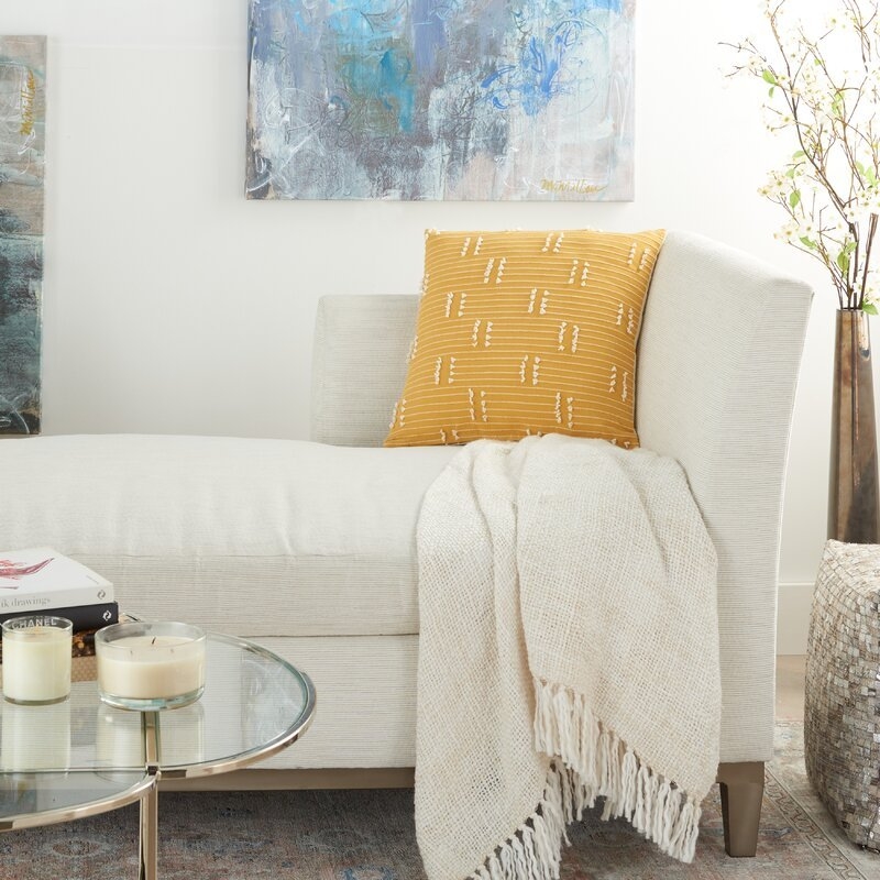 Square Cotton Pillow Cover & Insert - Image 1