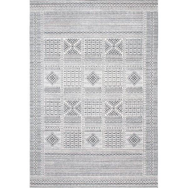 Hileman Geometric Gray/Off White Area Rug - Image 0