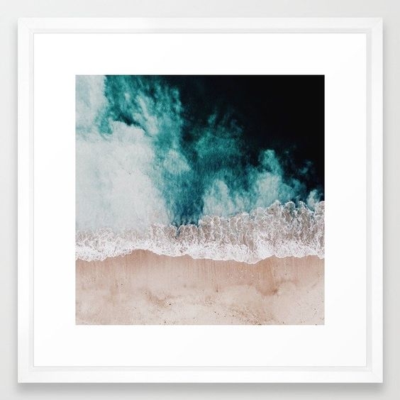 Ocean (Drone Photography) Framed Art Print 22" x 22" - Image 0