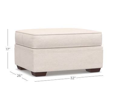 Pearce Roll Arm Upholstered Storage Ottoman, Polyester Wrapped Cushions, Performance Heathered Tweed Indigo - Image 2