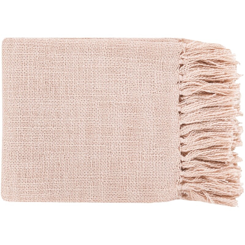 Hallie blanket  Cotton Throw //  Pale pink - Image 1