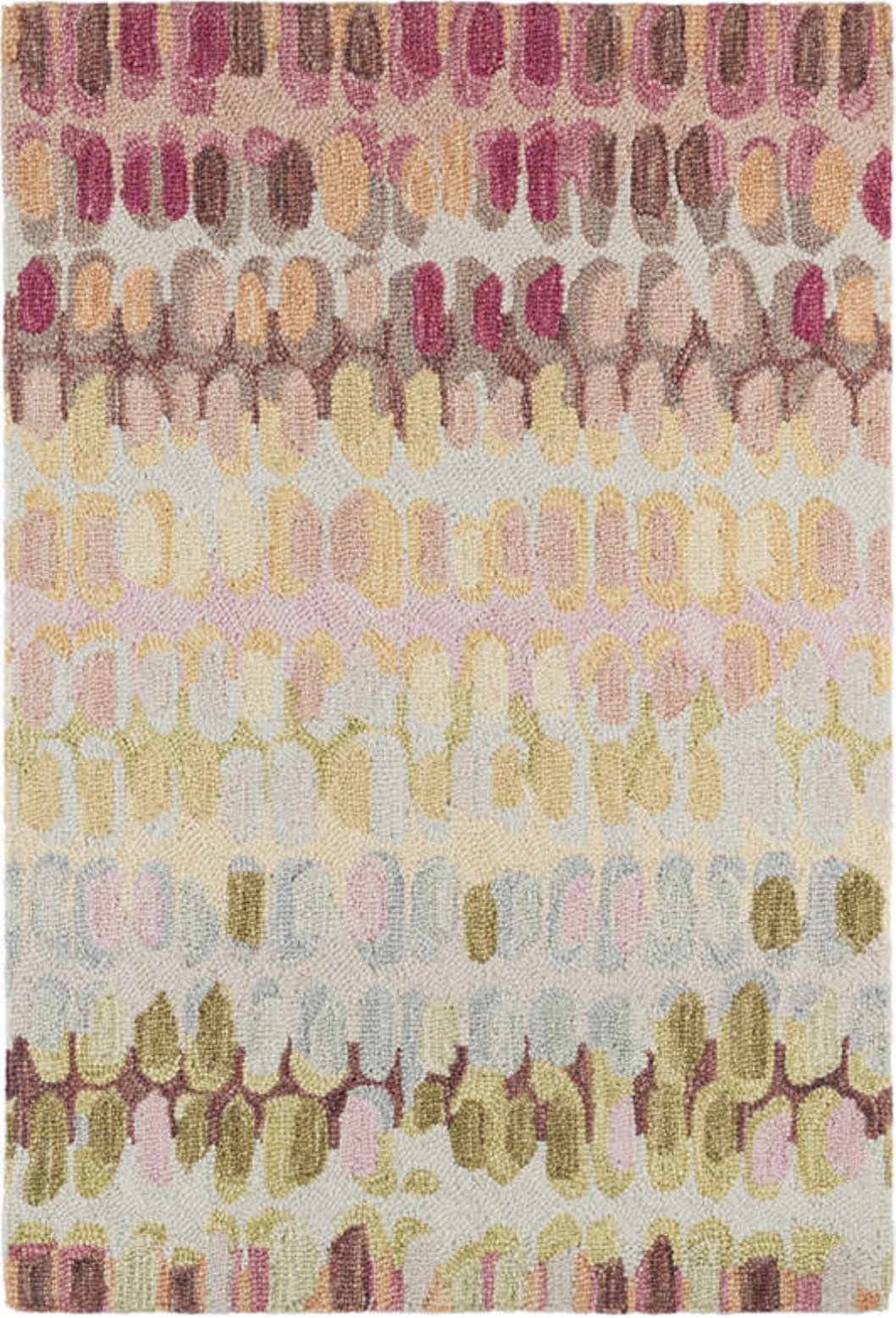 PAINT CHIP PASTEL MICRO HOOKED WOOL RUG - 6'x9' - Image 0