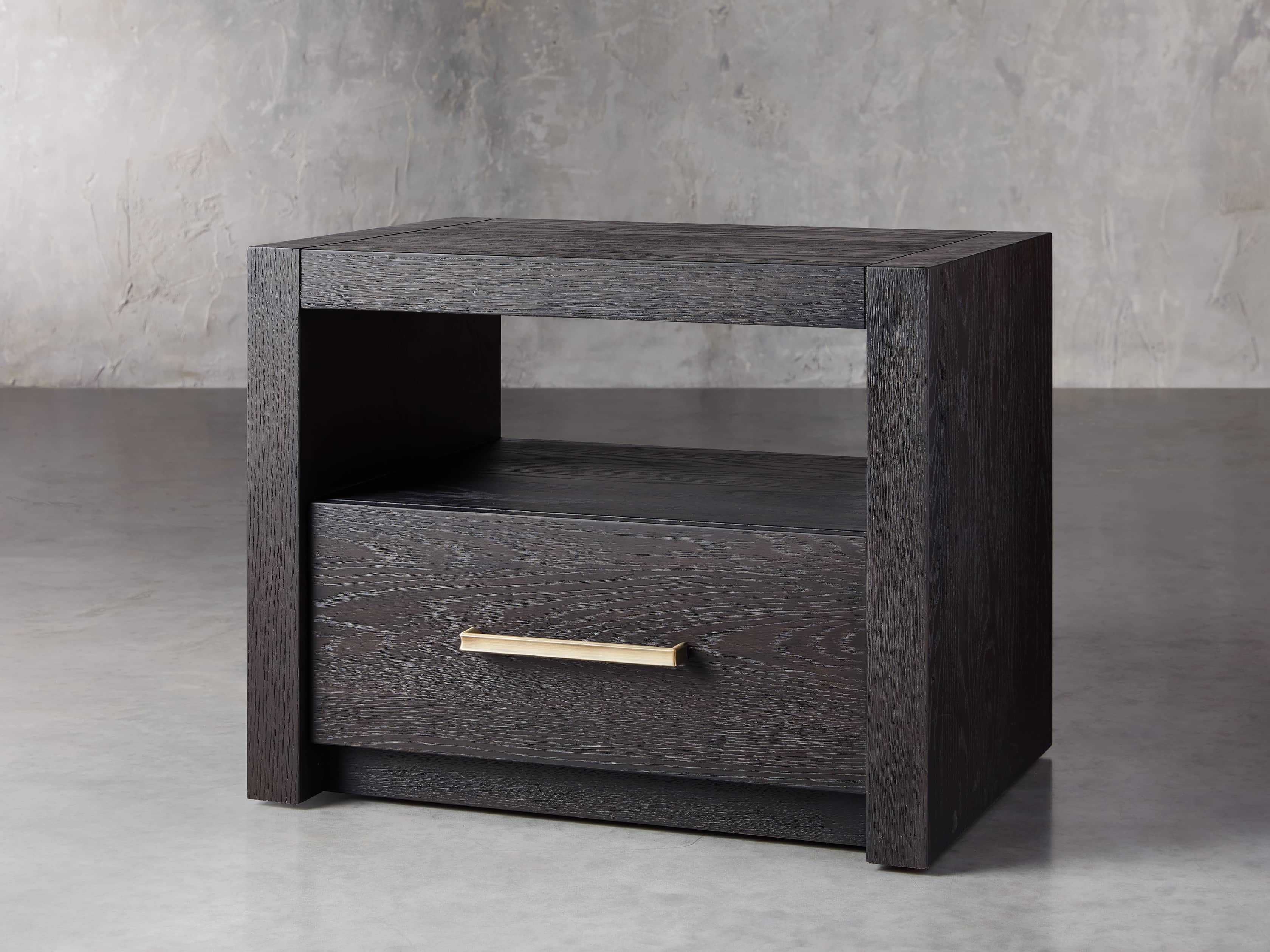 Bodhi Open Nightstand in Wood Black  Ebony - Image 2
