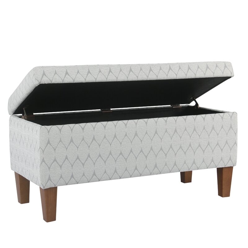 Highland Textured Upholstered Storage Bench - Image 1