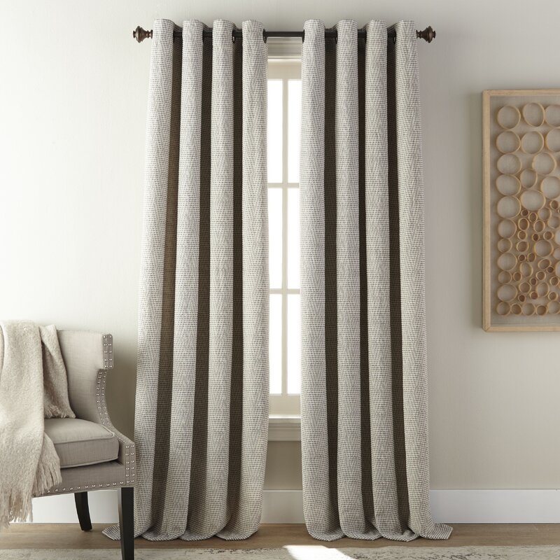 Bloomsdale Semi-Sheer Grommet Single Curtain Panel - Image 0