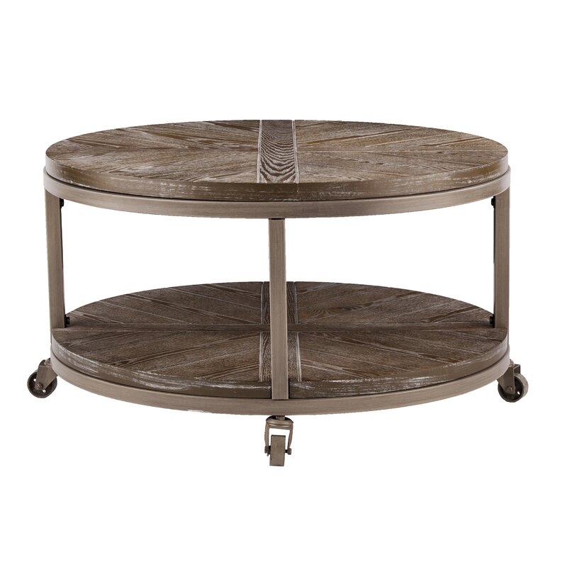 Brien Wheel Coffee Table with Storage 32W - Image 1