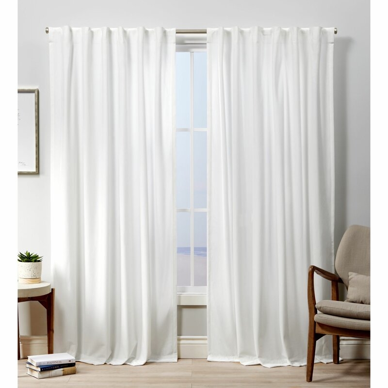 52" x 108" Tremblay Velvet Heavyweight Hidden Solid Room Darkening Tab Top Curtain Panels (Set of 2) - Image 0